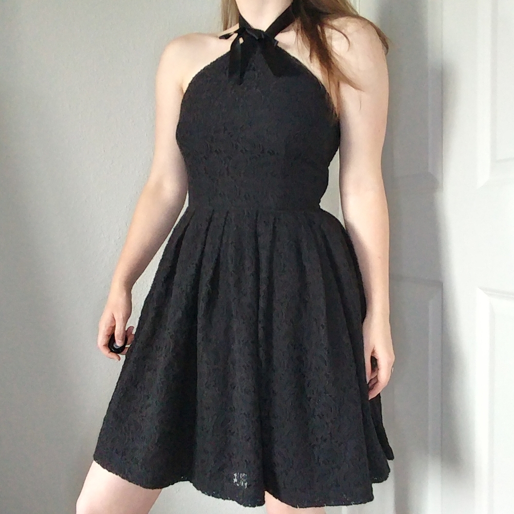 Rodarte Black Halter Top Dress Juniors Size 7